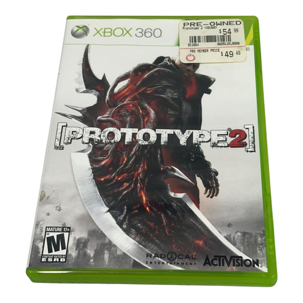 Prototype 2 Xbox 360 2012 CIB Complete w Manual Activision Untested